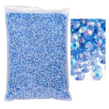 Imagem de Blinginbox 25.000 peças de strass flatback, strass de resina não hotfix grande quantidade atacado para artesanato DIY design criativo, roupas, maquiagem, arte de unhas (4 mm = 0,4 cm, lt.Sapphire AB)