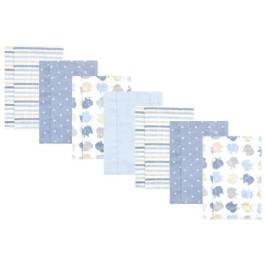 Imagem de Hudson Baby Pacote com 7 panos de flanela unissex de algodão, multicor, menino elefante, tamanho único