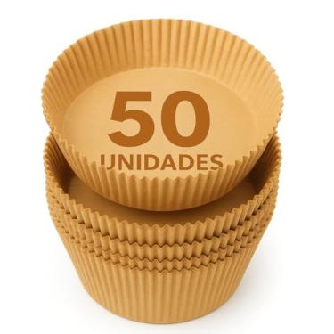 Imagem de Kit Com 50 unidades De Papel Descartável Antiaderente Para Air Fryer E Forno Premium