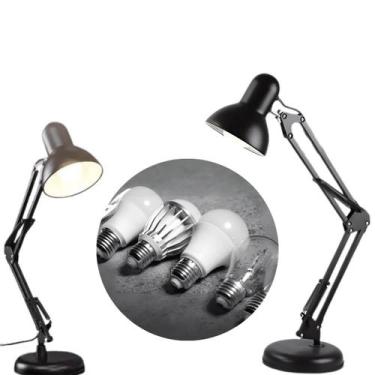Imagem de Luminária Flexível Com Base Estudar Trabalhar Articulável - juliana pa