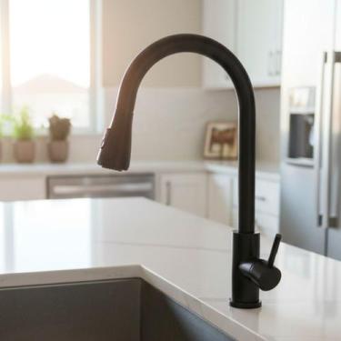 Imagem de Torneira gourmet monocomando premium com extensor preta - STILLUS HOME