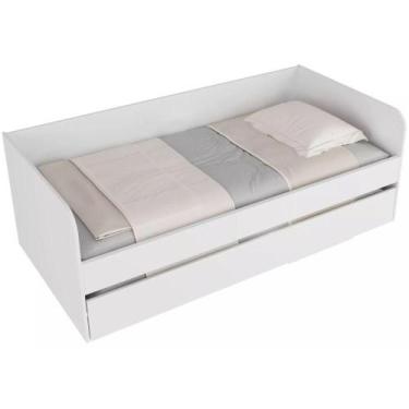 Imagem de Bicama Solteiro Tecnomobili CM8032 com Cama Auxiliar MDP, BRANCO