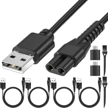 Imagem de DKARDU Cabo carregador USB para cortador de grama MANSCAPED, cortador de grama 3.0/2.0, aparador elétrico de substituição para aparador de pelos da virilha (embalagem com 4)