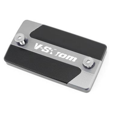 Imagem de Tampa do reservatório do cilindro do fluido de freio da motocicleta compatível com S&uzuki VStrom 250 650 1000 DL250 DL650 DL1000 V-Strom 1000/XT 2020 2021 (titânio, 1 peça)