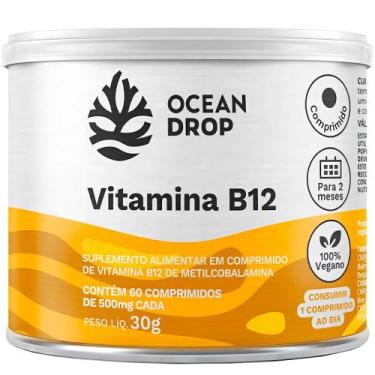 Imagem de Vitamina B12 em Comprimidos Vegano (60 Tabletes) - Ocean Drop
