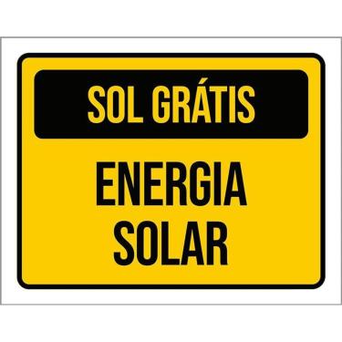Imagem de Placa Sinalização - Sol  Energia Solar 36X46