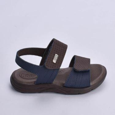Imagem de Sandália Kidy Flex Anatômica Marinho Café - Kidy Calcados, 24, Marinho
