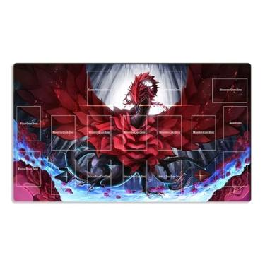 Imagem de New Mlikemat Playmat Black Rose Dragon TCG CCG Trading Card Game Mat Mpose Pad + Free Bag
