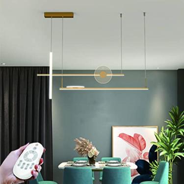 Imagem de Luminária pendente LED para mesa de jantar, luminária de teto criativa, moderna, regulável, com controle remoto, luzes suspensas para quarto, escritório, corredor, luzes decorativas, ilumina