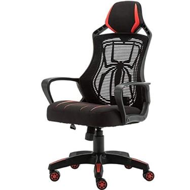 Imagem de UISLA Mesa de computador com costas altas para jogos, escritório, corrida, ergonômica, rolagem giratória executiva para mulheres, homens