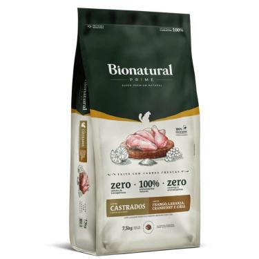 Imagem de Ração Bionatural Prime Gatos Castrados Frango 7,5kg