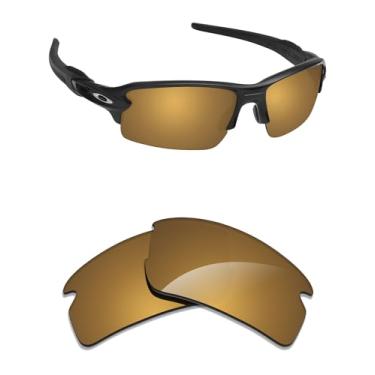 Imagem de Alphax Lentes de reposição polarizadas marrom escuro para óculos de sol Oakley Flak 2.0 S OO9511