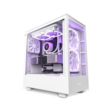 Imagem de Gabinete Gamer Nzxt H5 Elite ATX Com 3 Fans Branco