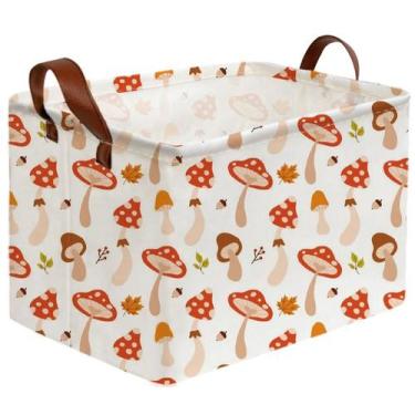 Imagem de Cesta de armazenamento para crianças Sanjiaofen Mushroom Pattern 38x23