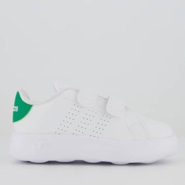 Imagem de Tênis Adidas Advantage Bubble Infantil Branco e Verde, 25