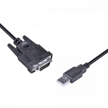 Imagem de Cabo Adaptador Serial RS-232 x USB A Macho 0,8m CBUS0016 Preto Storm