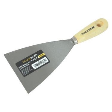 Imagem de Espátula 10 cm Aço Cabo Madeira Tradestar