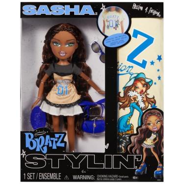 Imagem de Boneca de Moda Bratz Stylin Sasha com Camiseta Personalizável para Você e Acessórios