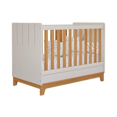 Imagem de Berço Infantil Biscoito 2 Em 1 Off White-nature - Permóbili Baby