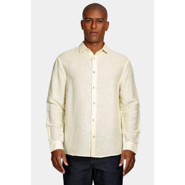 Imagem de Camisa Aramis Regular Linho Com Algodão f Amarelo-Masculino