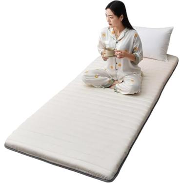 Imagem de Colchão De Piso Único Com Saco De Armazenamento A Vácuo Reutilizável - Tapete De Tatami Japonês, Almofada De Futon De Algodão, Roll-up, Espreguiçadeira Dobráve, Grey, 60x120cm