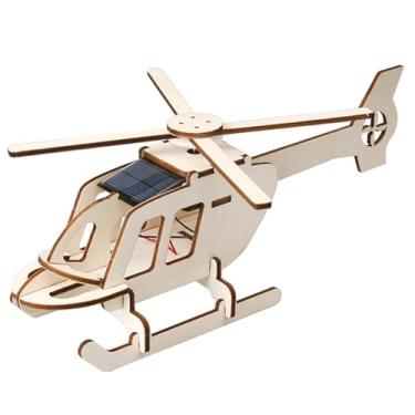 Imagem de YIJU Kit de Modelo de Projeto Científico de Madeira, Helicóptero Solar, Brinquedo de Aprendizagem Precoce,
