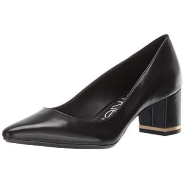 Imagem de Calvin Klein Sapato feminino Nita, Couro preto, 9.5