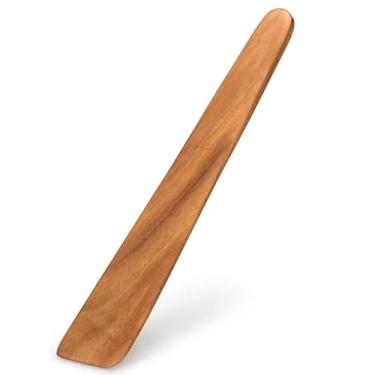 Imagem de Espátula de madeira grande plana para utensílios de cozinha antiaderentes, utensílios de cozinha para virar