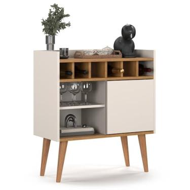 Imagem de Aparador Buffet Berlim Adega Cantinho Do Café (OFF WHITE/NATURE)