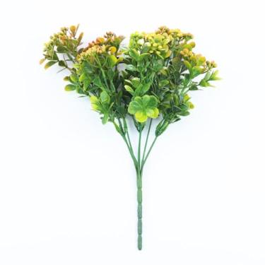 Imagem de KMI – Conjunto de folhagem artificial de frutas silvestres de 30 cm, decoração de mesa de centro de mesa, decoração de casamento, enchimento de vaso para arranjos florais, plantas artificiais e flores