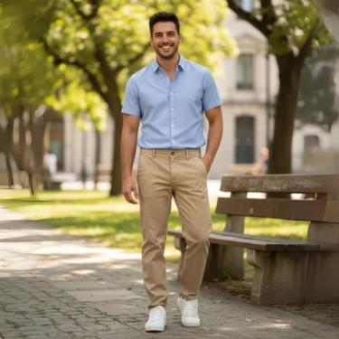 Imagem de Calça Sarja Masculina Calca Masculino Com Lycra Elastano do 36 ao 56 -