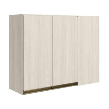 Imagem de Armario Canto Reto 2p Mdf 89cm Kali 12213 Bianco Toq Bianco Toq Niciol