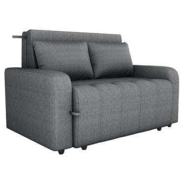 Imagem de Sofa Cama 2 Lugares 138 Cm Amora Linho Vancouver Cinza Milani Store Ci