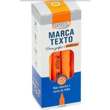 Imagem de Marca Texto Laranja Fluorescente - Caixa Com 12 Unidades - BRW