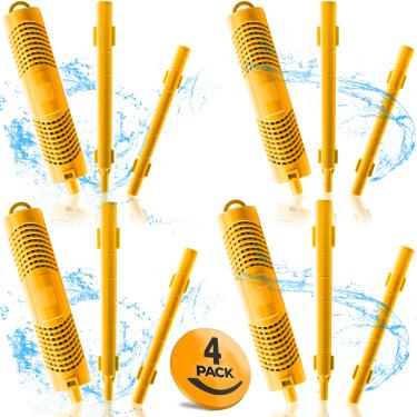 Imagem de Bilinavy Peças de varas minerais com filtro de spa para cartucho de filtro de banheira de hidromassagem, duram 4 meses, amarelo, 4 peças