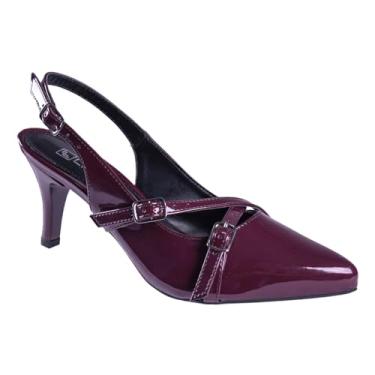 Imagem de Sapato Scarpin Feminino Mule Bico Fino Detalhe Fivela (Marsala, BR, Adulto, Numérico, 38)
