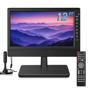 Imagem de TV Feihe portátil de 12 polegadas pequena com tela HD HDMI USB