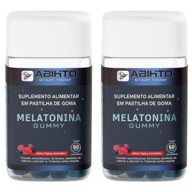 Imagem de Melatonina Gummys Abihto c/60 Frutas Vermelhas kit c/2
