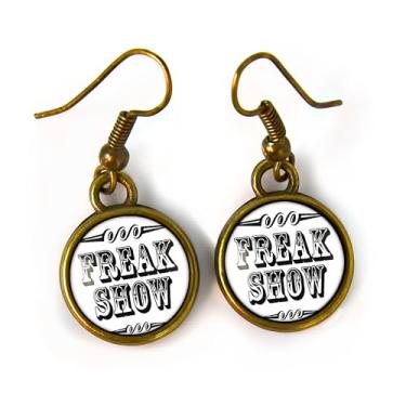 Imagem de Brincos Freak Show - Brincos Vintage Side Show Oddity Glass -163, Small, Liga de aço, Sem pedra preciosa