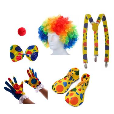Imagem de Fantasia de Palhaço C/ 6 Peças Circo Festas