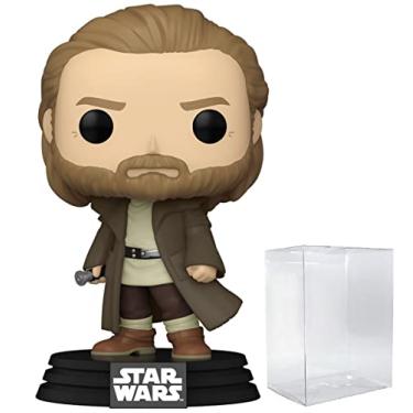 Imagem de POP Star Wars: OBI-Wan Kenobi Funko Pop! Vinyl Figure (Bundled with Compatible Pop Box Protector Case), Multicolor, 3.75 inches