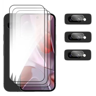 Imagem de Para Google Pixel 9A, 6 em 1 Vidro Temperado 6,3 polegadas Capa Completa Cola HD Protetor de Tela Lente Filme