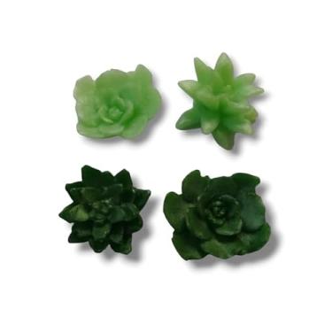 Imagem de 30 Sabonetes Artesanais Suculentas Peroladas, Personalizável com Cor e Essência (Verde Escuro, Frutas)