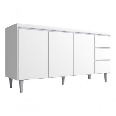 Imagem de Balcão Gabinete Andreia 160cm Ajl Cor Cinza-escuro