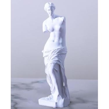 Imagem de Dalekana Estátua de Vênus de Milo, mitologia grega e romana deusa clássica decoração interna, réplica de arte de escultura de resina de Afrodite, 28 cm de altura