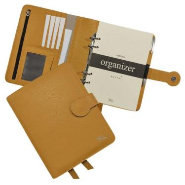 Imagem de Caderno Organizer Couro 127-R Raffai Couros, Laranja