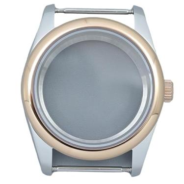 Imagem de FEIYASHI Caixa de relógio mergulhador de aço inoxidável de 36/39 mm, vidro de cristal de safira para movimento NH35/NH36 38 Miyota8215, Tampa inferior de vidro 6, 36MM+NH35/34/36/38 Movement, Caixa de