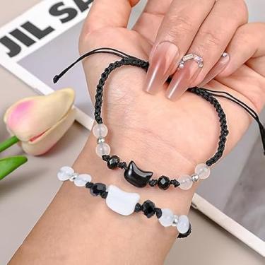 Imagem de Conjunto de pulseiras para casais, amizade, casal, longa distância, pulseira com contas, mulheres, homens, para presente de Dia dos Namorados, One Size, Resina, Sem Pedra Preciosa