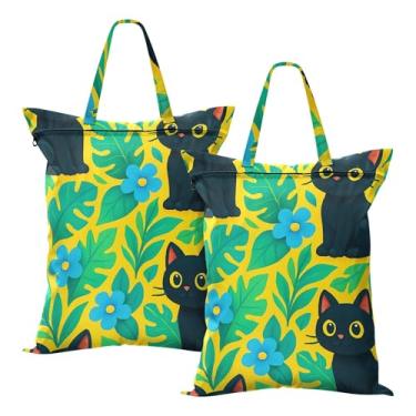 Imagem de SEHANY 2 peças de sacos grandes de lavanderia com alça, à prova d'água, bolsa de roupa para viagem e natação