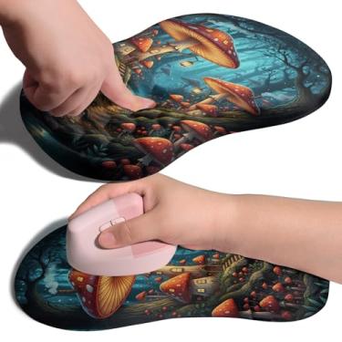 Imagem de Armanza Mouse pad ergonômico com suporte de pulso para articulações com almofada de espuma viscoelástica, alívio da dor no túnel do carpo, design de inclinação para descanso de pulso, 30 x 20 cm